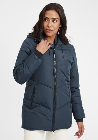 Oxmo Winter Coat 'Junchen' in Blue: front