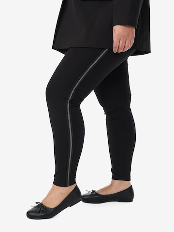 Zizzi Skinny Leggings 'Mwinola' - fekete