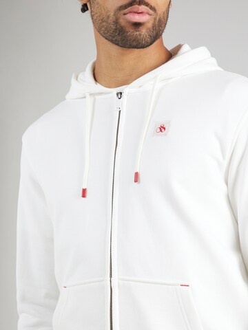 SCOTCH & SODA Zip-Up Hoodie 'Essential' in White