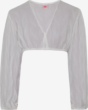 Blouse folklorique 'Gesche' SPIETH & WENSKY en blanc : devant