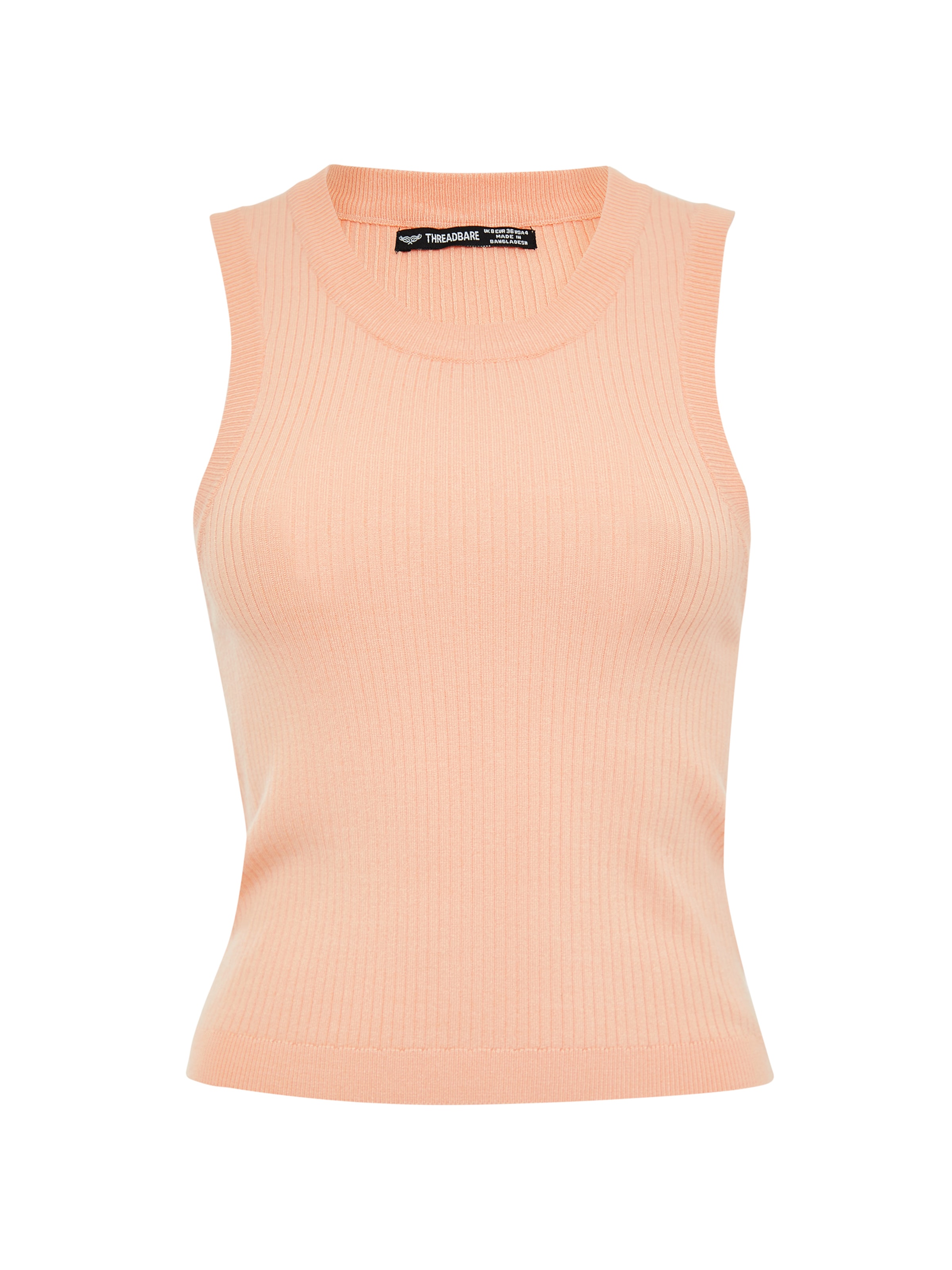 Threadbare Top 'Eva' in Orange: Vorderseite