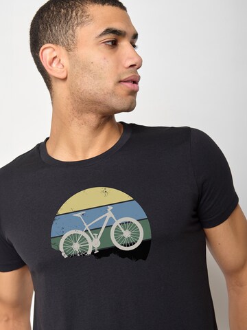 Maglietta 'Bike Downhill' di GREENBOMB in nero