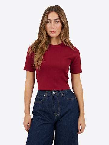 Pull-over BRAVE SOUL en rouge : devant