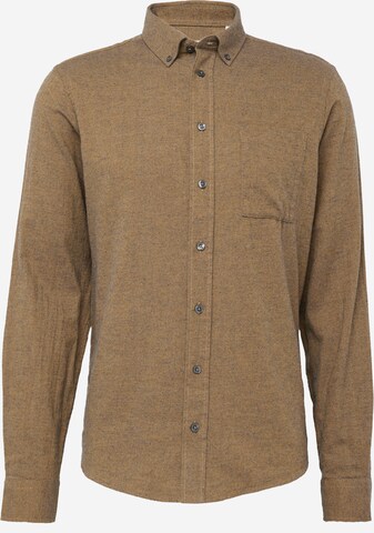 Casual Friday Regular fit Button Up Shirt 'Anton' in Brown: front