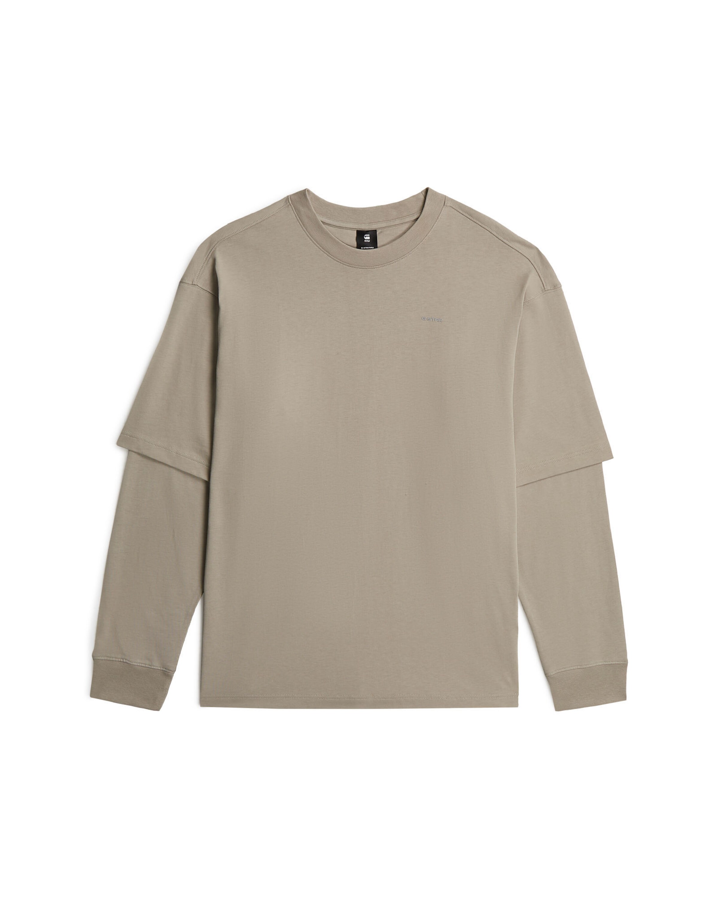 G-STAR T-Shirts-T-Shirt 'Double Sleeve Loose' in Beige: Vorderseite