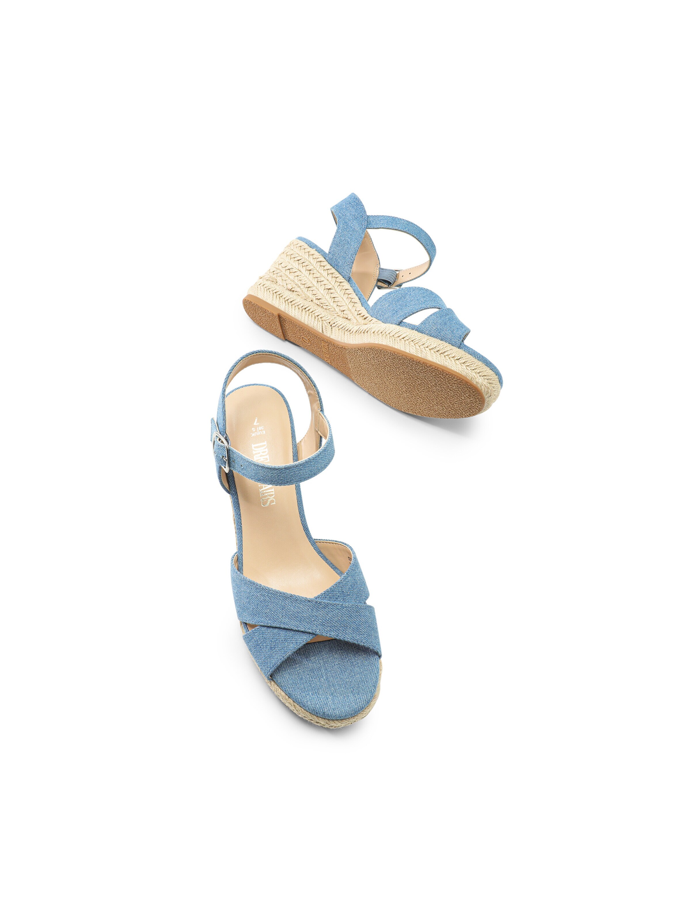 Dream Pairs Sandal 'Elegante Espadrille-Keilsandalen' in Blue