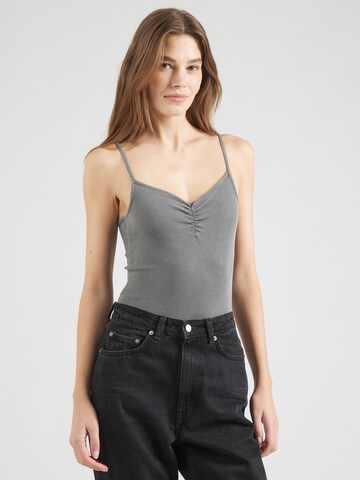 ONLY Shirt bodysuit 'ONLVELMA' in Grey: front