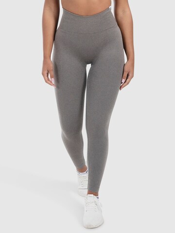 Smilodox Skinny Sporthose 'Elin' in Grau: Vorderseite