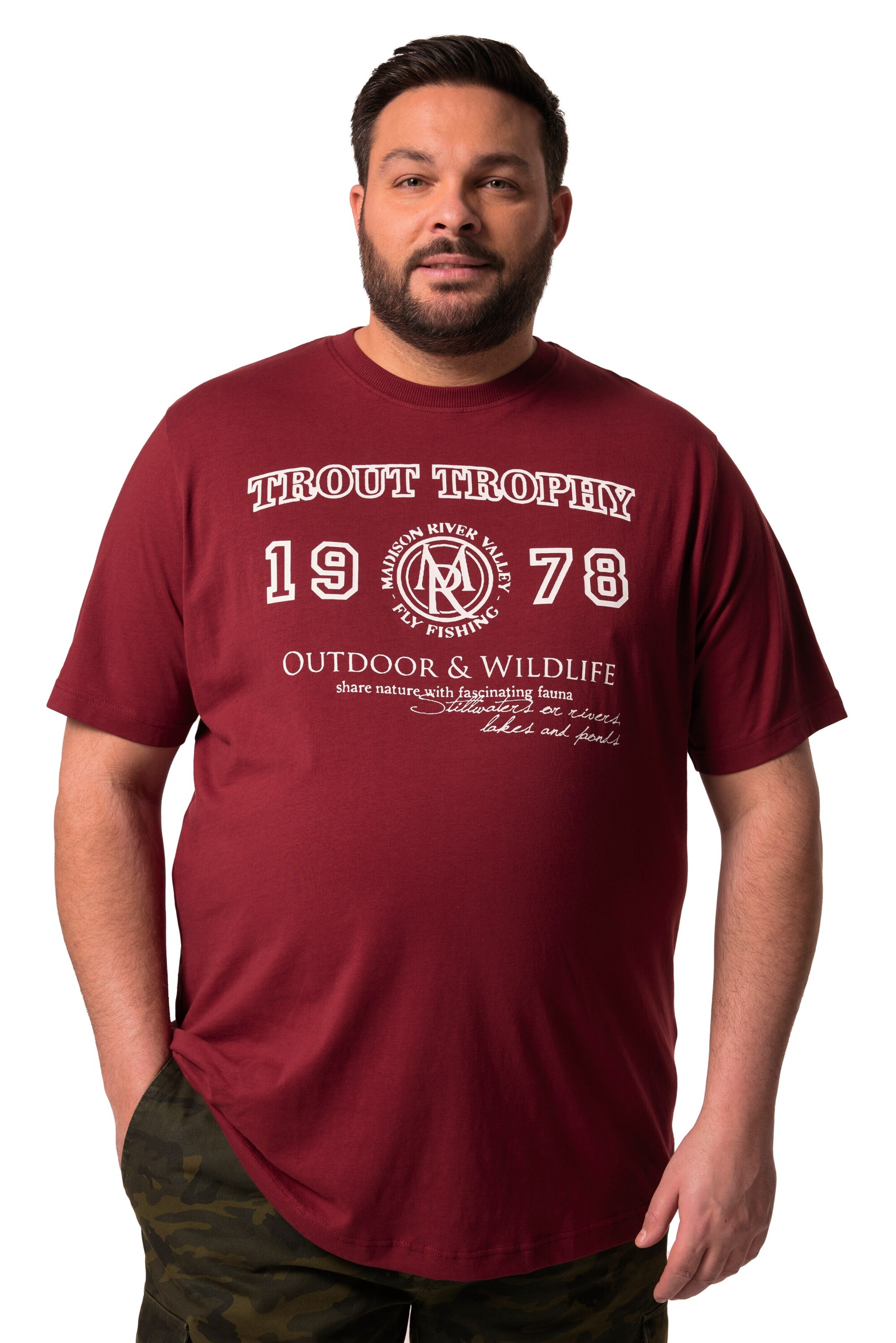 Men Plus T-Shirt in Rot: Vorderseite