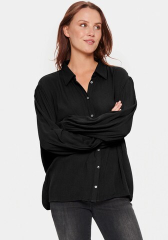 SAINT TROPEZ Bluse in Schwarz: predná strana