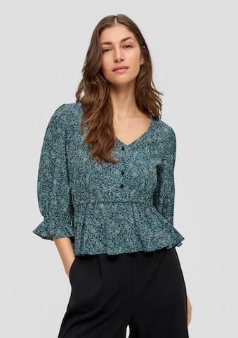 QS Blouse in Groen: voorkant