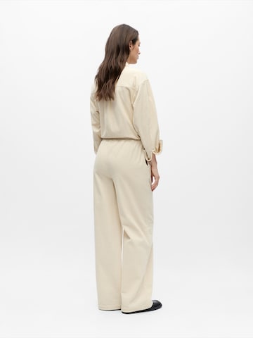 OBJECT Regular Trousers 'OBJGALA' in Beige