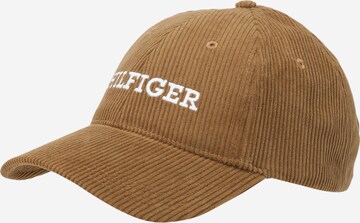 Casquette TOMMY HILFIGER en marron : devant