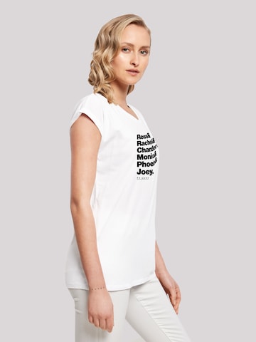 T-shirt 'Friends Ross & Rachel & Chandler & Monica & Phoebe & Joey' F4NT4STIC en blanc
