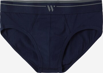 Slip 'Woody Men Basic Underwear - Midi slip - duopack - Wit' Woody en bleu : devant