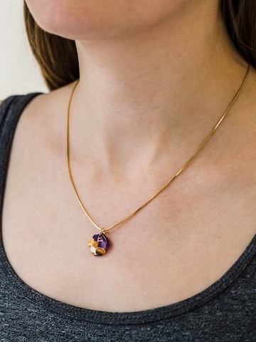 Fräulein Wunder - Cadena 'Acetat Alice Gold' en lila: frente