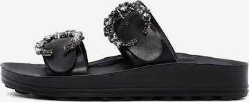 Mule Derimod en noir : devant