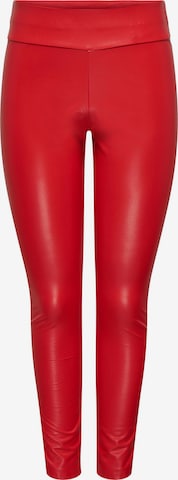 ONLY - Skinny Leggings 'PAPAYA' en rojo: frente