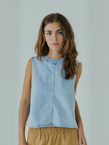 NORR Top ' Lai ' in Blauw: voorkant