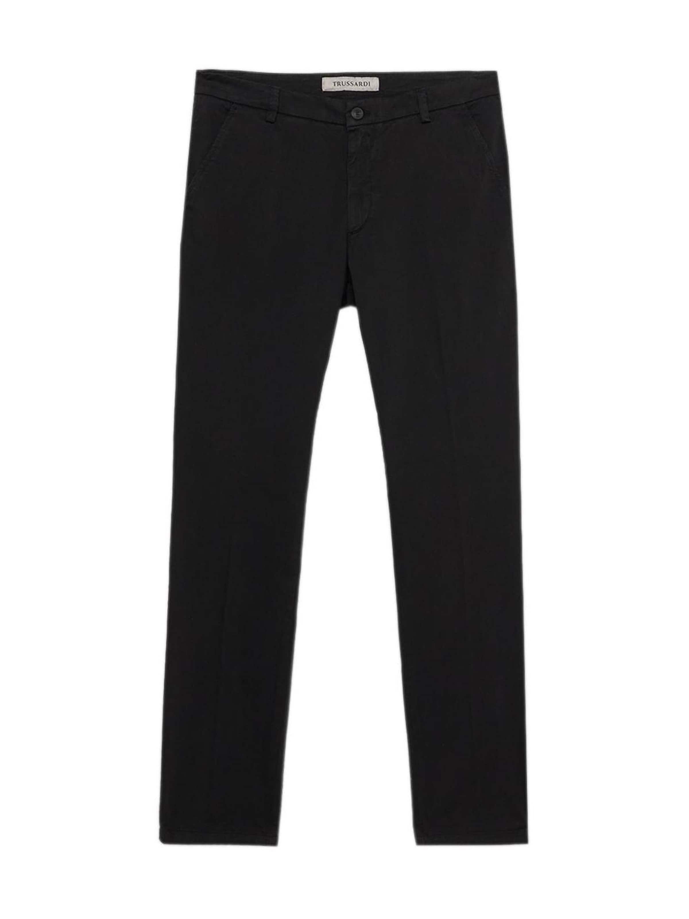 Trussardi Loosefit Broek in Zwart: voorkant