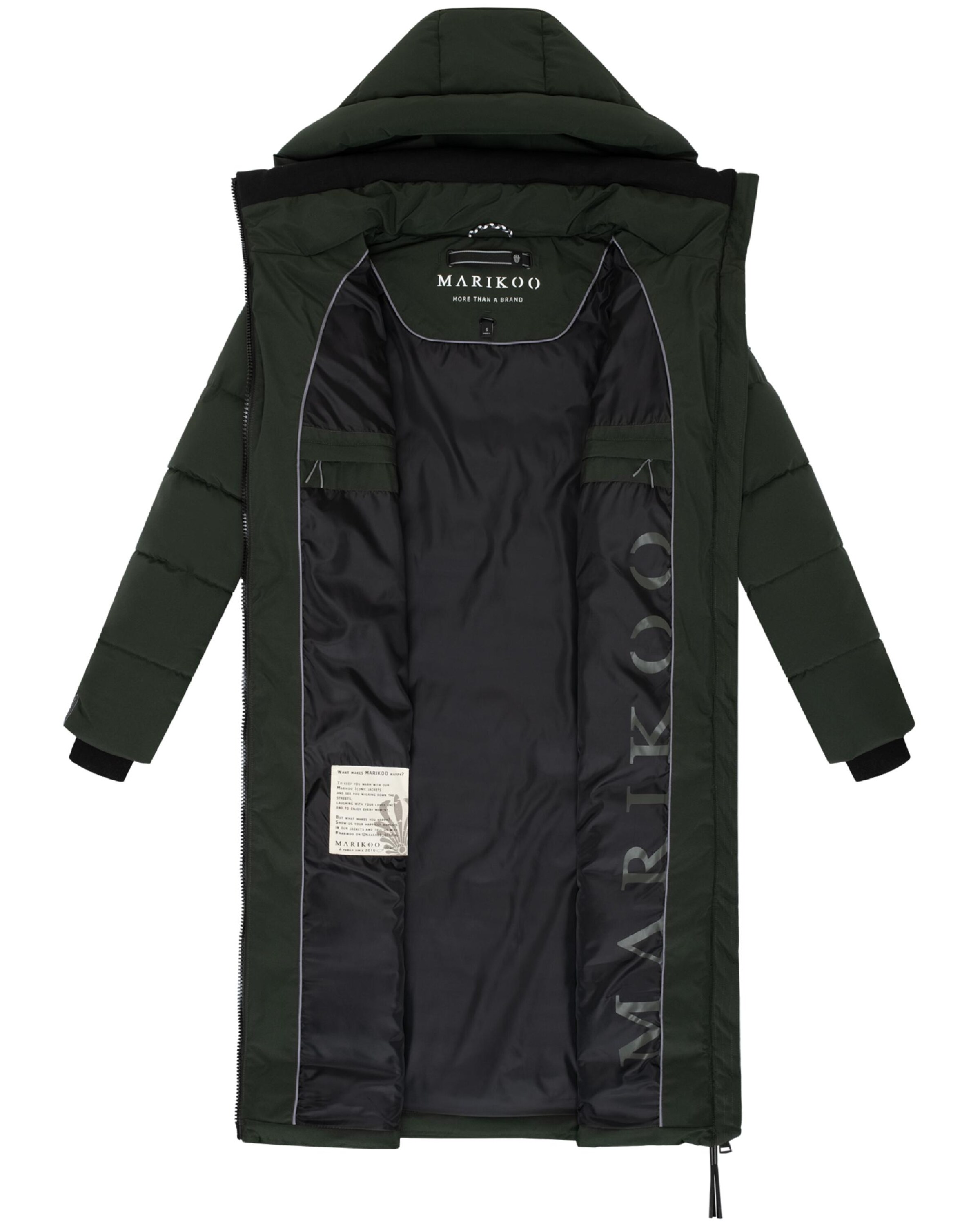 MARIKOO Winter Coat 'Lanitaa XVI' in Green