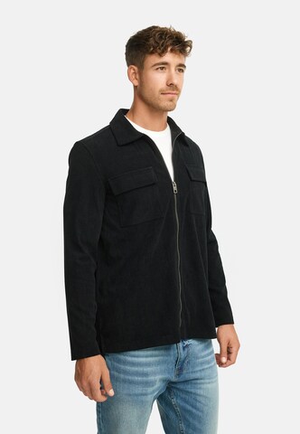 INDICODE JEANS Regular fit Overhemd 'Nemoto' in Zwart