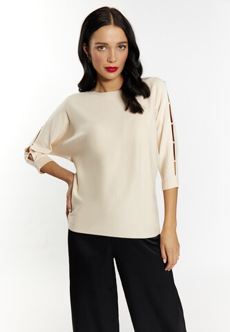 Pull-over faina en beige : devant