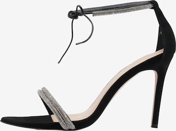 faina Strap Sandals in Black: front