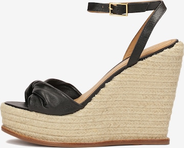 Sandalo di Kazar in nero: frontale