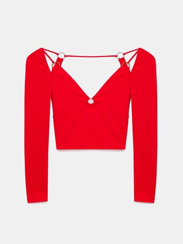 No Matter What Bluse in Rot: Vorderseite