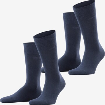 ESPRIT Socken 'Basic Uni 2-Pack' in Blau: Vorderseite