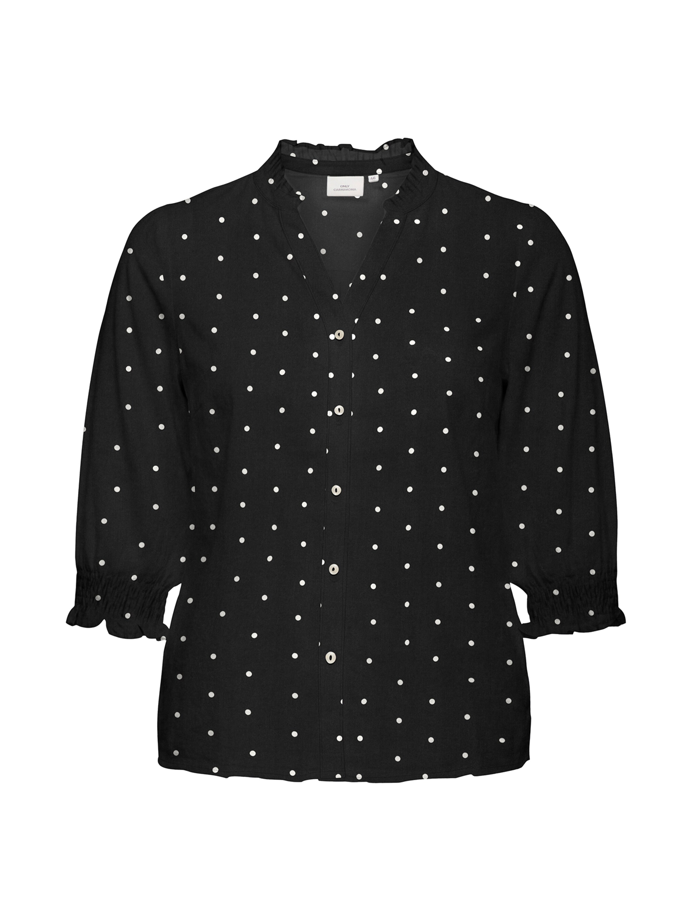 ONLY Carmakoma - Blusa 'CARRaya' en negro: frente