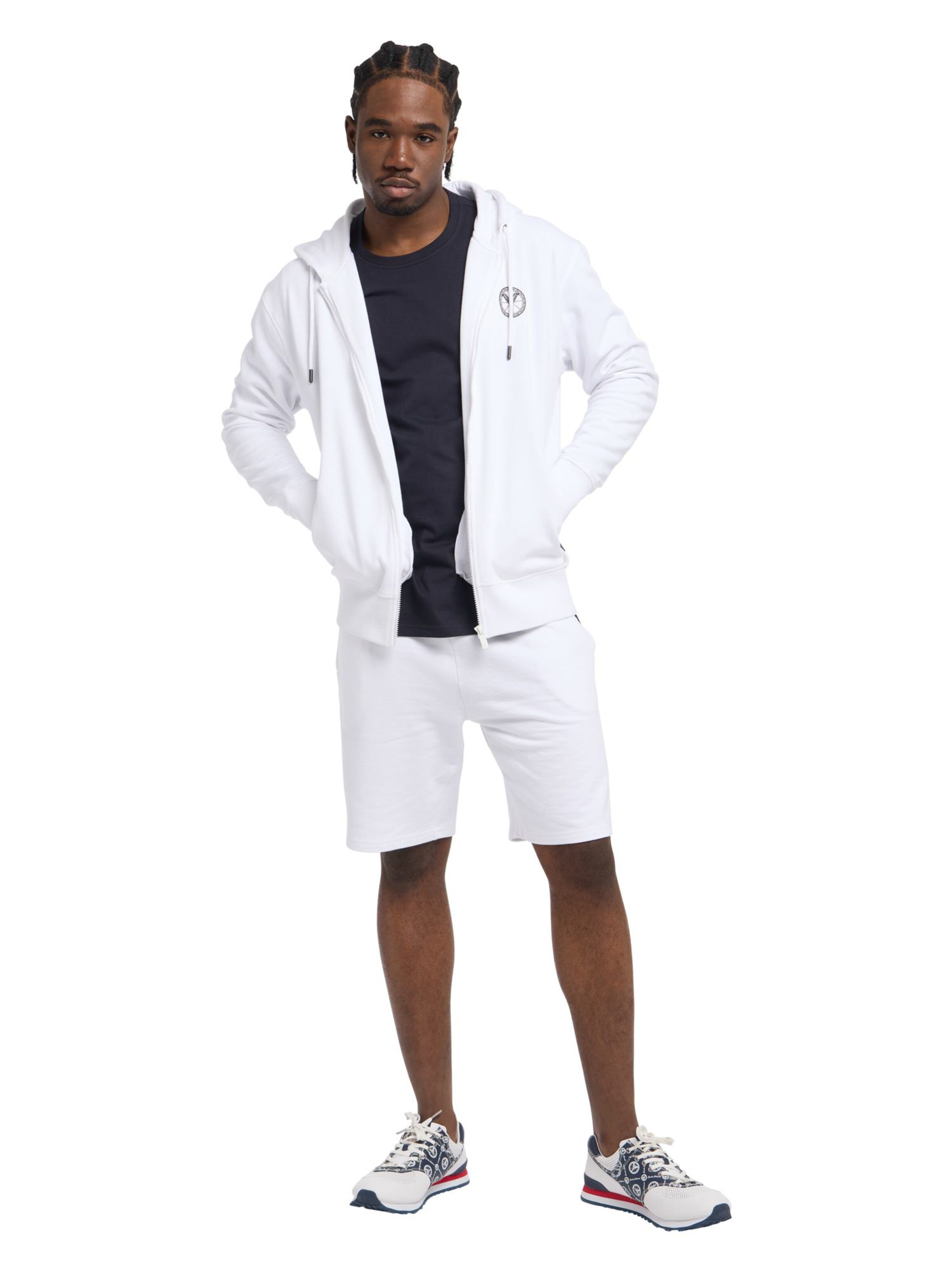 Carlo Colucci Sweat jacket 'Dender' in White