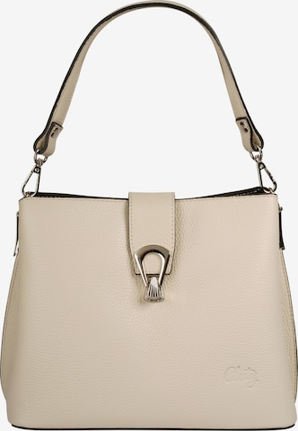 Sac à bandoulière Cluty en beige : devant