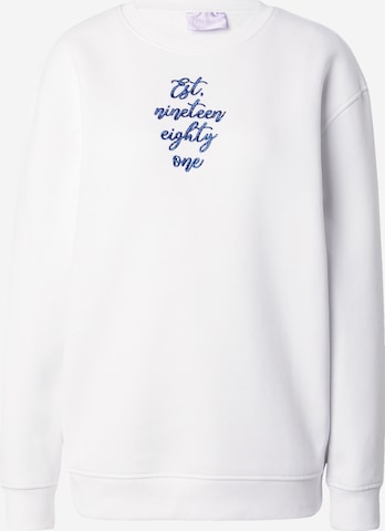 balts GUESS Sportisks džemperis: no priekšpuses
