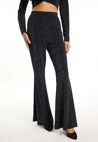 faina Flared Trousers in Black: front