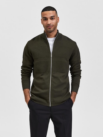 SELECTED HOMME - Casaco de malha 'Maine' em verde: frente