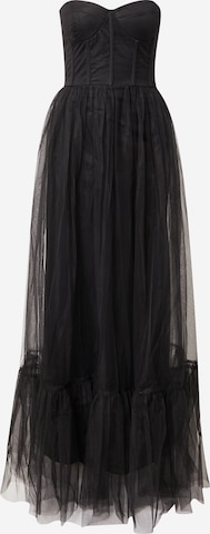 LACE & BEADS Večerna obleka 'Phoenix' | črna barva: sprednja stran