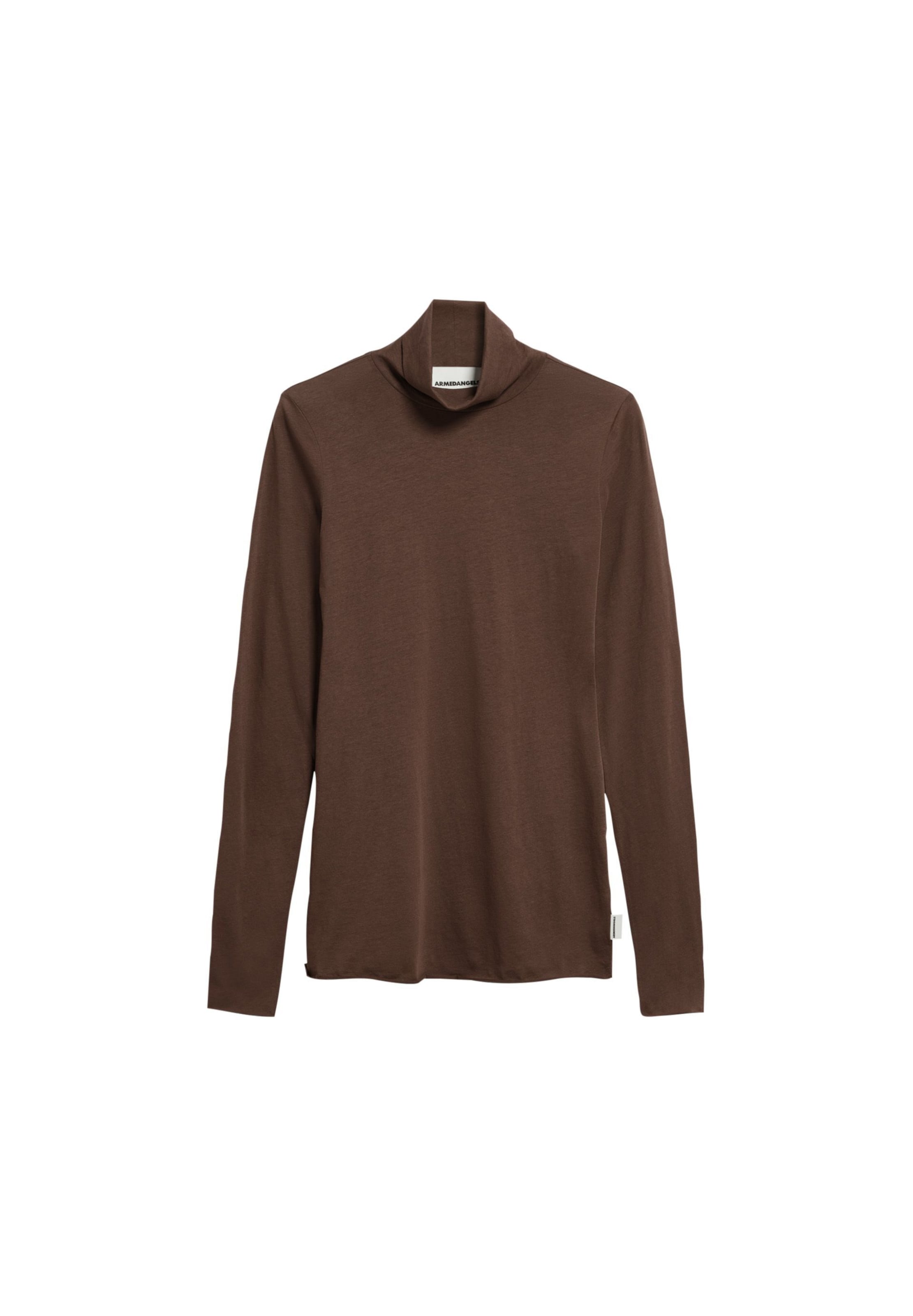 ARMEDANGELS Longsleeve 'GRAZILIANAA' SOFT in Braun: Vorderseite