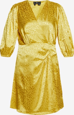 Robe de cocktail faina en jaune : devant