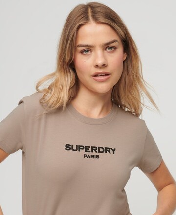 T-shirt 'Sport Luxe' Superdry en gris