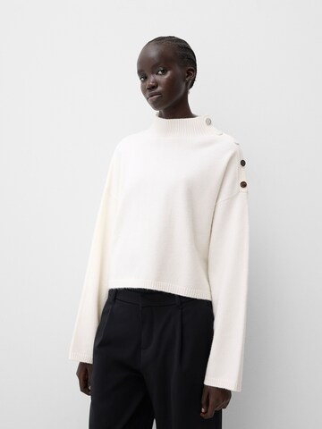 Bershka Pullover i hvid: forside
