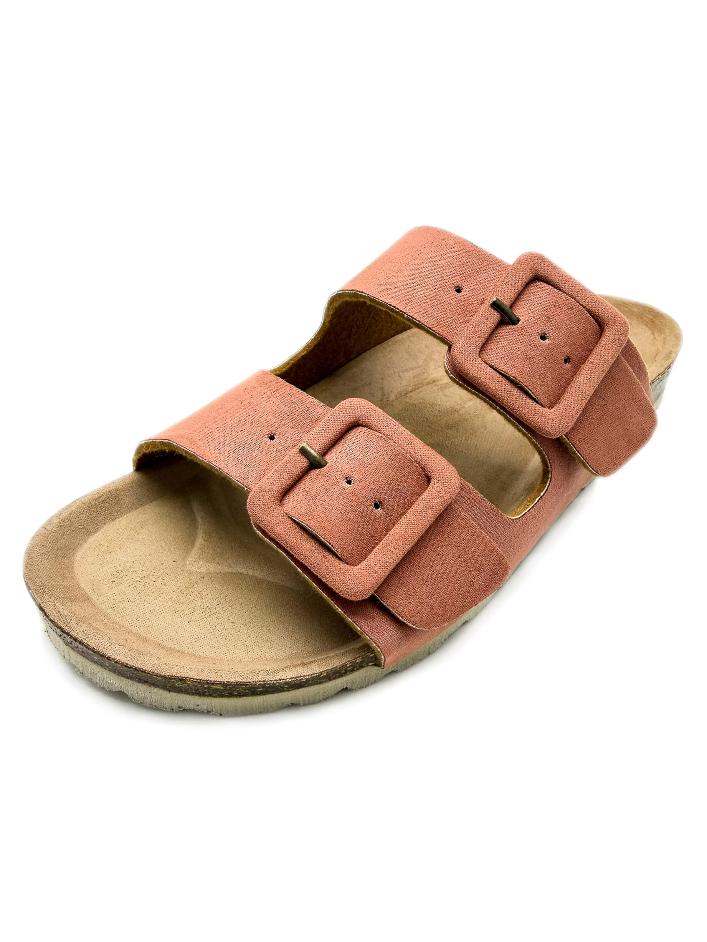 thies Mules 'Eco Bio Covered Sandal' in Orange: front