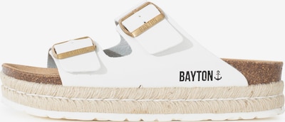 Bayton Pantolette 'Alcee' in beige / gold / schwarz / weiß, Produktansicht