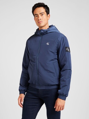 Calvin Klein Jeans Övergångsjacka 'HARRINGTON' i blå: framsida