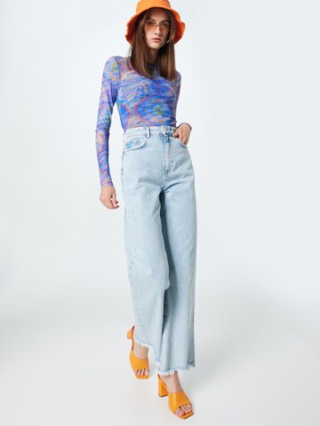 Gina Tricot Wide Leg Jeans in Blau