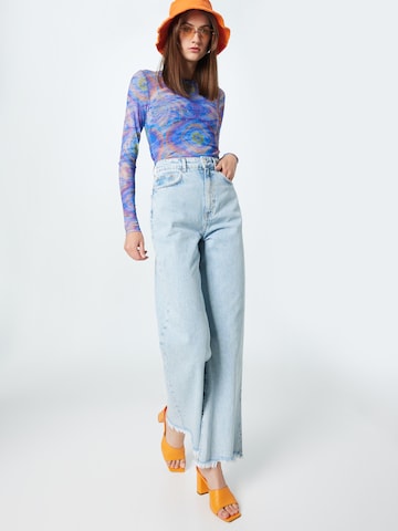 Gina Tricot Wide Leg Jeans in Blau