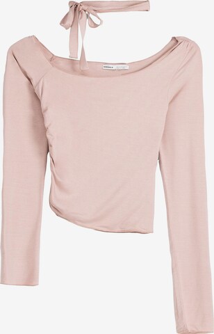 Bershka T-shirt i rosa: framsida