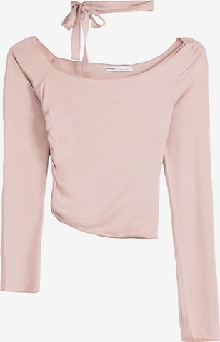 T-shirt Bershka en rose : devant