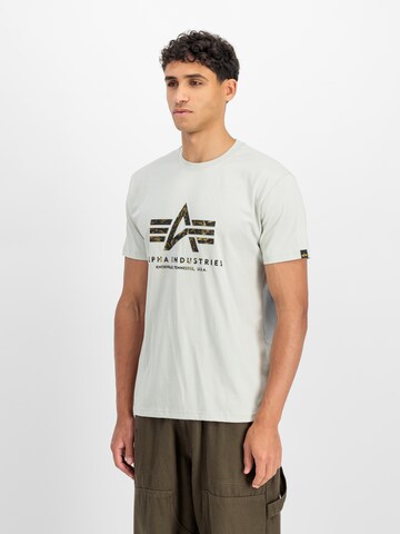 ALPHA INDUSTRIES Póló - szürke: elől